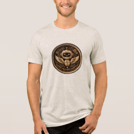 Camiseta Feito Apenas Com Prompts Robô de Café AI Engraçado