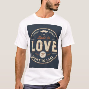 Camiseta Feito com Amor, Construído para Durar ,Camiseta Vi