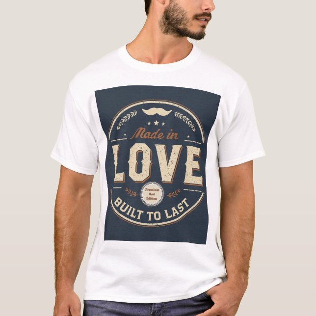 Camiseta Feito com Amor, Construído para Durar ,Camiseta Vi (Frente)