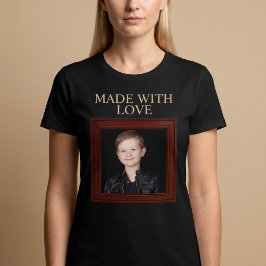Camiseta FEITO COM AMOR Foto Infantil Personalizada