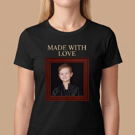 Camiseta FEITO COM AMOR Foto Pessoalizada da Criança