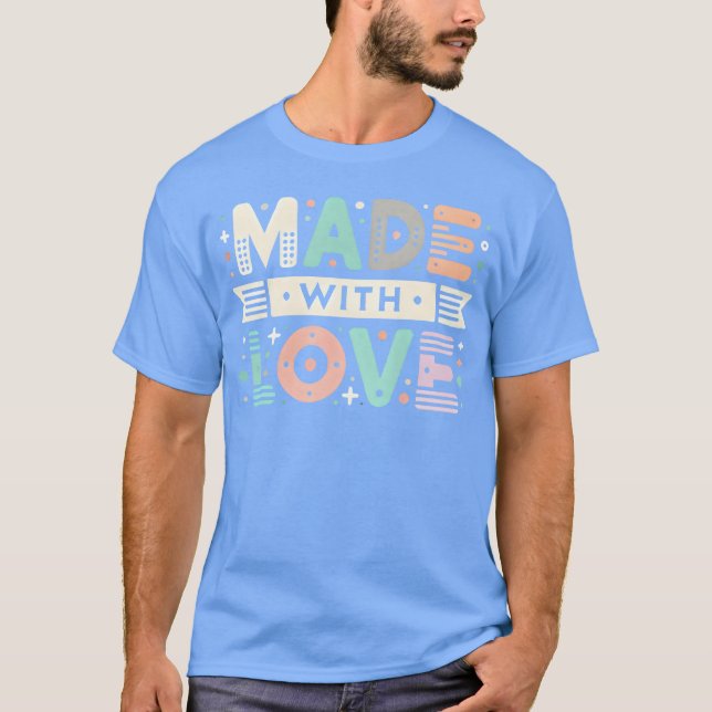Camiseta Feito com amor retrô (Frente)