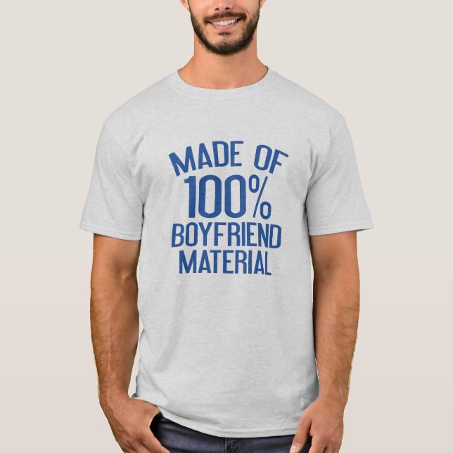 Camiseta Feito De 100% De Material De Namorado (Frente)
