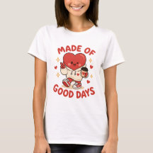 Feito de Boas Dias – Design de Café Coração Kawaii