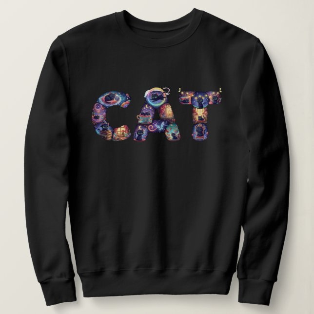 Camiseta Feito de Gato  (Frente do Design)