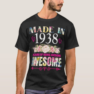 Camiseta Feito em 1938, 85 anos sendo incrível 85º aniversá