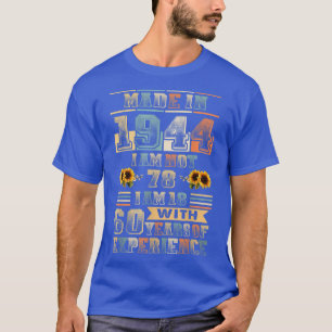 Camiseta Feito Em 1944, 18 Anos De Idade, 60 Anos