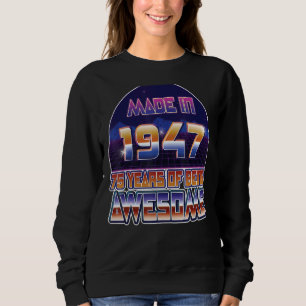 Camiseta Feito Em 1947, 75º Aniversário, Homens e Mulheres,