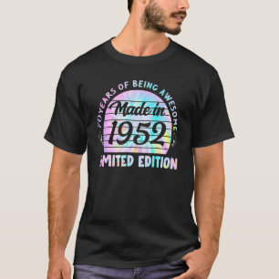 Camiseta Feito Em 1952, 13 De Aniversário De 13 Anos