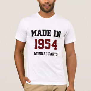 Camiseta "Feito em 1954, Peças Originais"