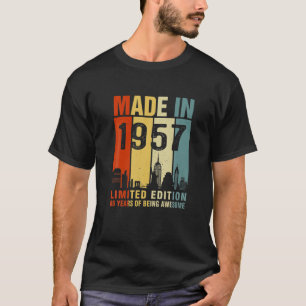 Camiseta Feito Em 1957, Edição Limitada, 65 Anos De Aten