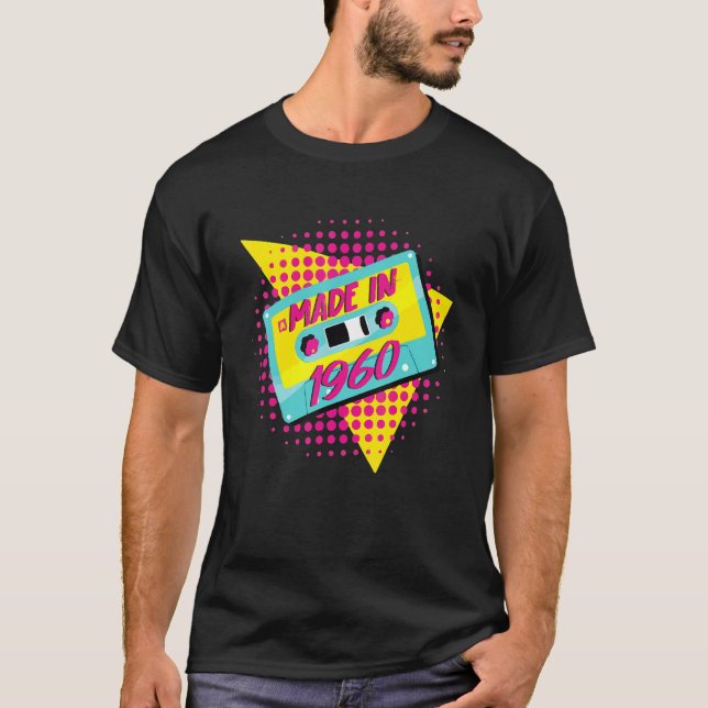 Camiseta Feito em 1960 62º Aniversário 80s 90s 1990s 1980s (Frente)