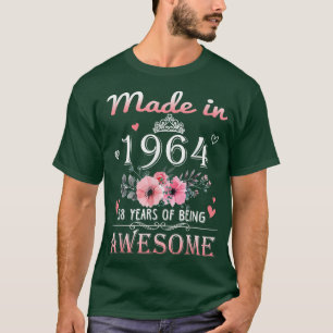 Camiseta Feito Em 1964, Em 58 Anos, Um Presente De 58 Anos
