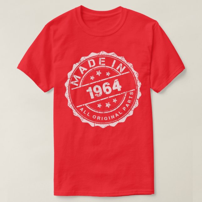 CAMISETA FEITO EM 1964, TODAS AS PARTES ORIGINAIS (Frente do Design)