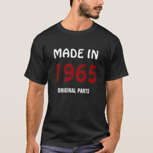 Camiseta Feito em 1965, peças originais