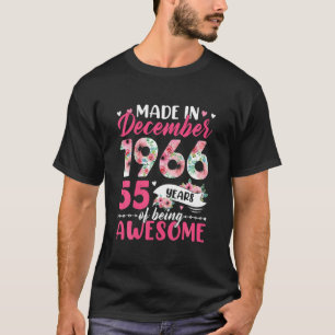 Camiseta Feito Em 1966 De Dezembro De 55 Anos De Ser Um