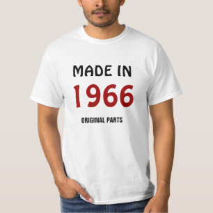 Camiseta "Feito em 1966, Peças Originais"