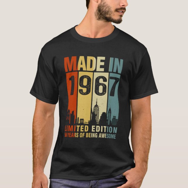 Camiseta Feito Em 1967, 56 Anos De Esforço (Frente)