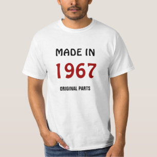 Camiseta "Feito em 1967, Peças Originais"