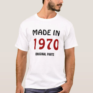 Camiseta Feito em 1970, em peças originais,