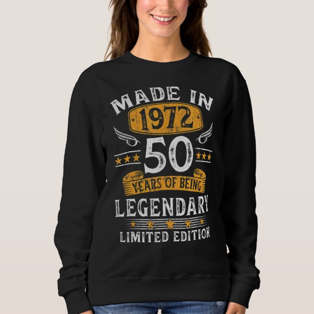 Camiseta Feito Em 1972, 50 Anos, 50 Anos, 50º Aniversário P (Frente)