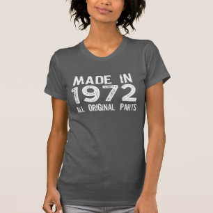 Camiseta FEITO em 1972 todo o T ORIGINAL das peças