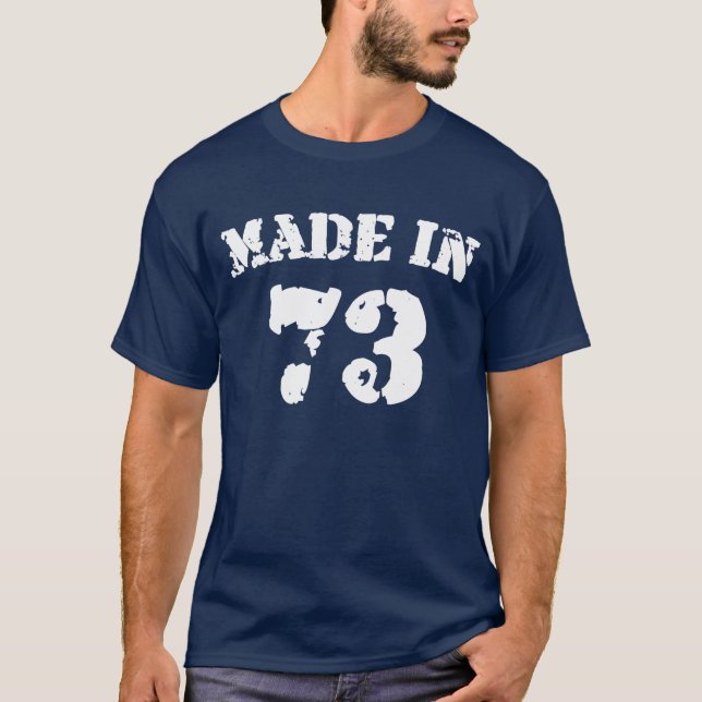 Camiseta Feito Em 1973 (Frente)