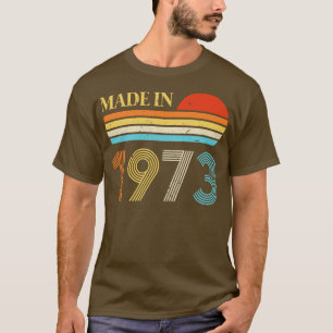 Camiseta Feito em 1973, 50º presente de aniversário