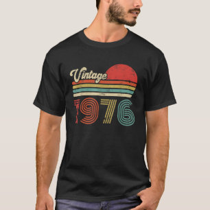 Camiseta Feito em 1976 Design Para 1976 Homens Mulheres Vin