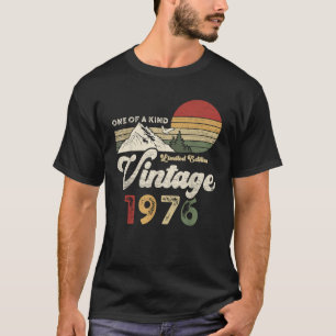 Camiseta Feito em 1976 Design Vintage Para Presentes de 197