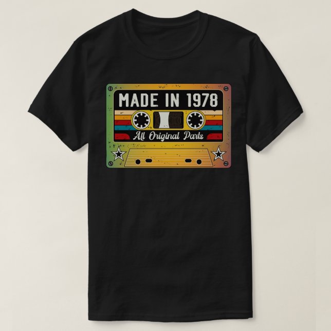 Camiseta Feito em 1978 (Frente do Design)