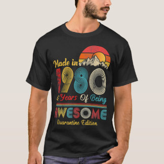 Camiseta Feito Em 1980, 41ruas, Aniversário, Quarenta E Um 