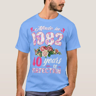 Camiseta Feito Em 1982, Presente De aniversário de 40 anos 