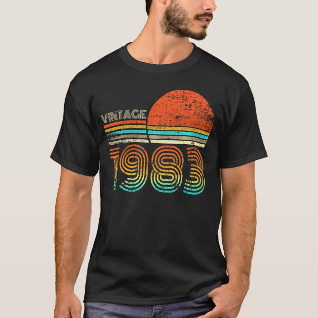 Camiseta Feito Em 1983 38º Aniversário 38 Quarentena (Frente)