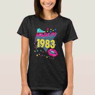 Camiseta Feito em 1983 39º aniversário dos anos 80 e 90 dos
