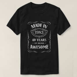Camiseta Feito em 1983, 40 anos de ser incrível no dia 2023