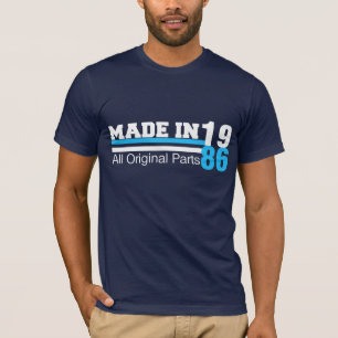 Camiseta FEITO em 1986 todo o T ORIGINAL das peças