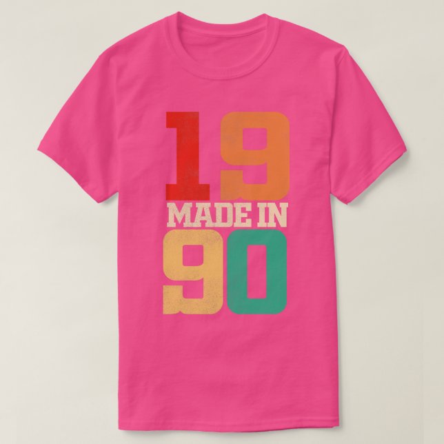 Camiseta Feito em 1990 (Frente do Design)