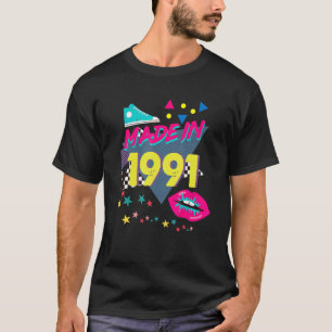 Camiseta Feito em 1991 31º Aniversário 80s 90s 1990s 1980s