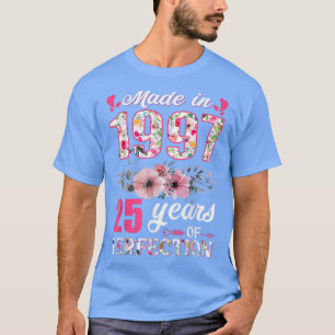 Camiseta Feito Em 1997, Presente De Aniversário De 25 De 25