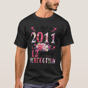 Camiseta Feito Em 2011, Aos 12 Anos De Aniversário De 12