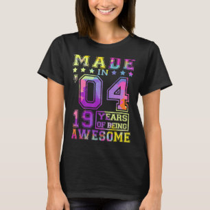 Camiseta Feito em 2019, 4.º aniversário Ofertas de Bei