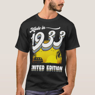 Camiseta Feito em 90 de 1933, Presente de aniversário de 90