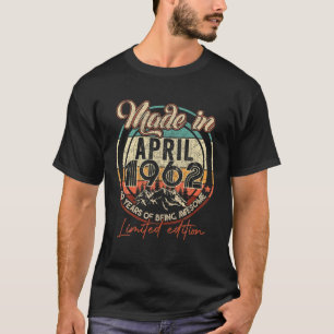 Camiseta Feito Em Abril De 1962, 60 Presentes De Vintagem D