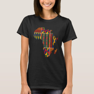 Camiseta Feito em África, mapeie Kente Cloth África Ocident