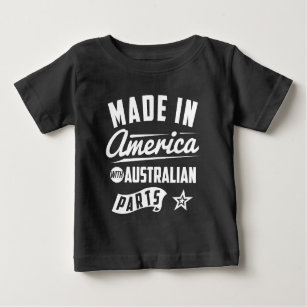 Camiseta Feito em América com peças australianas