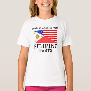 Camiseta Feito em América com peças filipinas