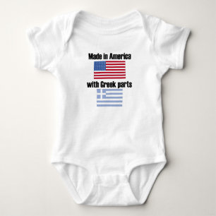 Camiseta Feito em América com peças gregas