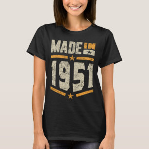 Camiseta Feito Em Aniversário De 1951