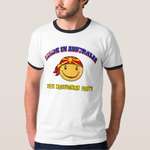 Camiseta Feito em Austrália com parte macedónia